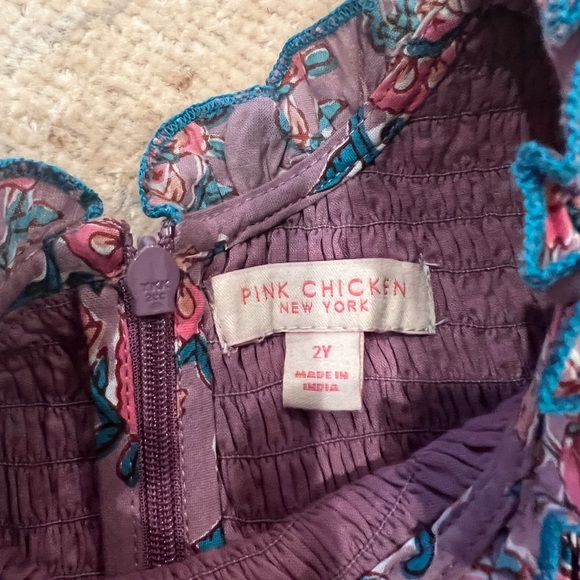 Girls Stevie Dress - Lavender Posey Block Print, 2, NWOT - Picture 4 of 4